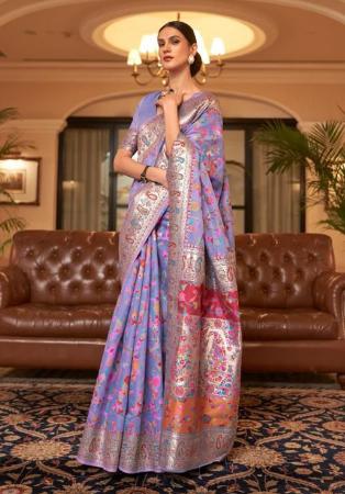 Picture of Lovely Satin Magenta Saree