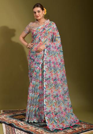 Picture of Grand Linen Grey Saree