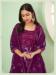 Picture of Exquisite Georgette Purple Straight Cut Salwar Kameez