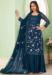 Picture of Georgette Midnight Blue Straight Cut Salwar Kameez