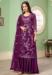 Picture of Georgette Dark Magenta Straight Cut Salwar Kameez