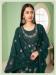 Picture of Georgette Dark Green Straight Cut Salwar Kameez