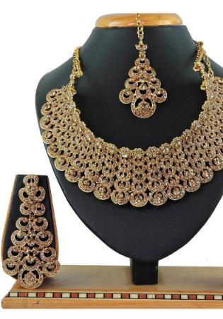 Picture of Ravishing Golden Rod Necklace Set