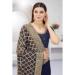 Picture of Shapely Georgette Dark Slate Grey Saree