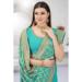 Picture of Enticing Georgette Dark Cyan Saree