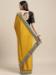 Picture of Wonderful Net & Silk Dark Golden Rod Saree