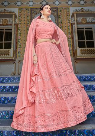 Picture of Classy Georgette Light Pink Lehenga Choli