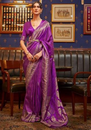 Picture of Enticing Satin Purple Saree