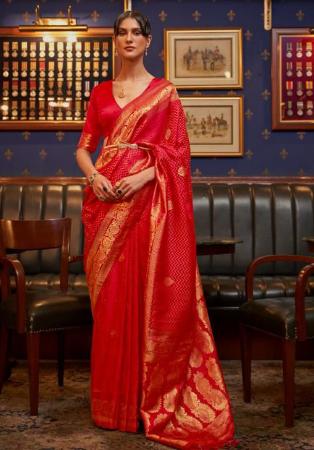 Picture of Marvelous Satin Dark Red Saree