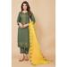 Picture of Classy Chiffon Dark Olive Green Kurtis & Tunic