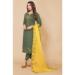 Picture of Classy Chiffon Dark Olive Green Kurtis & Tunic