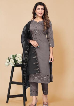 Picture of Taking Chiffon Grey Kurtis & Tunic