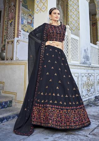 Picture of Ideal Georgette Dark Slate Grey Lehenga Choli