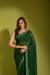 Picture of Amazing Georgette Dark Olive Green Saree