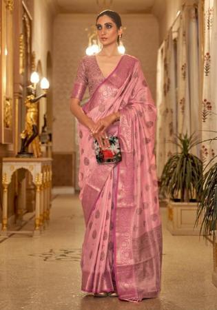 Picture of Comely Silk Dark Salmon Saree