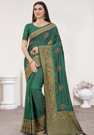 Picture of Alluring Silk Dark Slate Grey Saree