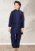 Picture of Graceful Silk Dark Slate Blue Kids Kurta Pyjama