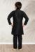 Picture of Pretty Silk Black Kids Kurta Pyjama