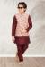 Picture of Admirable Silk Maroon Kids Kurta Pyjama