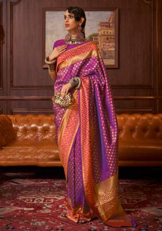 Picture of Graceful Silk Hot Pink Saree