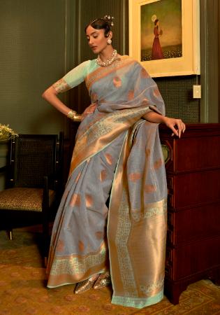 Picture of Comely Linen Grey Saree