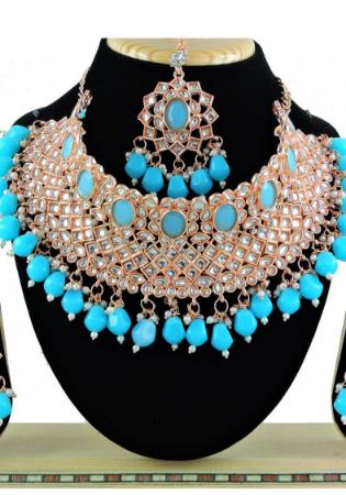 Picture of Excellent Light Sky Blue Necklace Set