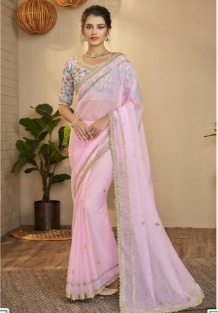 Picture of Pretty Georgette & Silk Thistle Saree