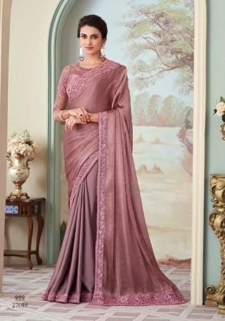 Picture of Superb Silk Rosy Brown Saree