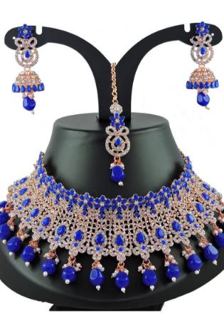 Picture of Magnificent Dark Slate Blue Necklace Set