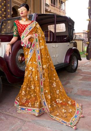 Picture of Resplendent Net Peru Saree