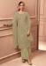 Picture of Resplendent Net Dark Khaki Straight Cut Salwar Kameez