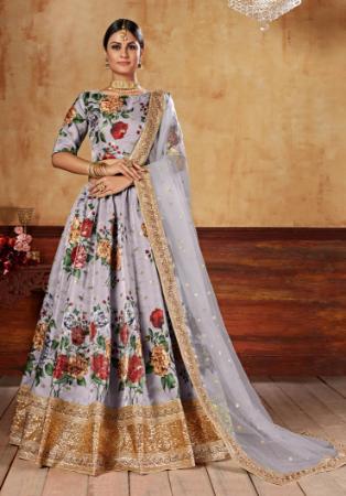 Picture of Fascinating Silk Dim Gray Lehenga Choli