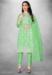 Picture of Cotton Dark Olive Green Straight Cut Salwar Kameez