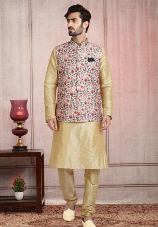 Picture of Excellent Silk Tan Kurtas