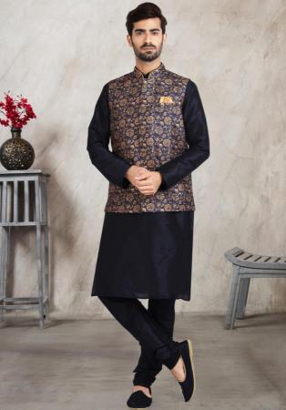 Picture of Nice Silk Black Kurtas