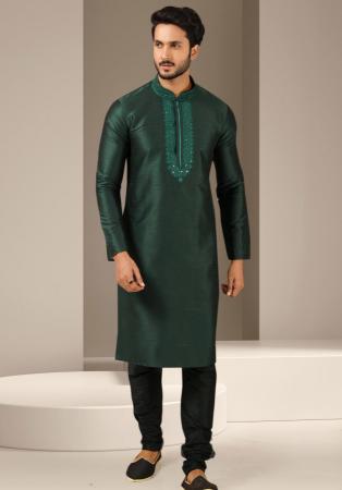 Picture of Beautiful Silk Dark Slate Grey Kurtas