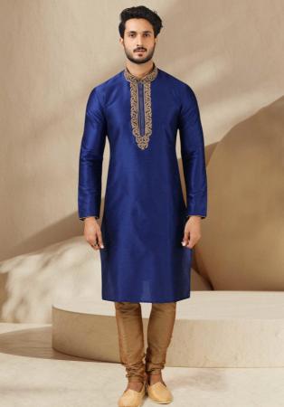 Picture of Gorgeous Silk Midnight Blue Kurtas