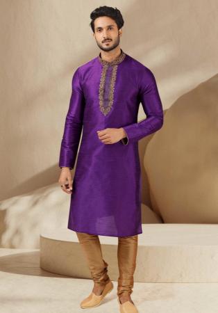 Picture of Stunning Silk Blue Violet Kurtas