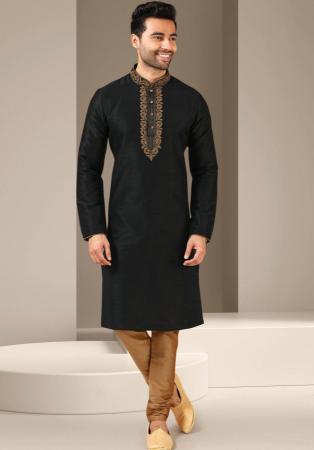 Picture of Stunning Silk Black Kurtas