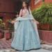 Picture of Well Formed Georgette Dark Sea Green Lehenga Choli