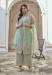 Picture of Net Dark Sea Green Straight Cut Salwar Kameez