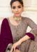 Picture of Georgette Rosy Brown Straight Cut Salwar Kameez