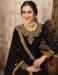 Picture of Pretty Georgette Black Straight Cut Salwar Kameez