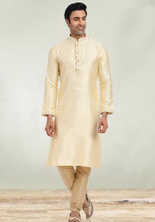 Picture of Enticing Cotton Beige Kurtas