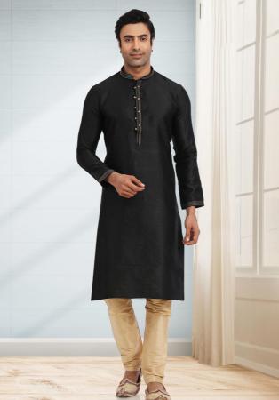 Picture of Grand Cotton Black Kurtas