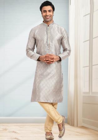 Picture of Radiant Cotton Light Grey Kurtas