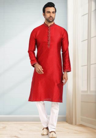 Picture of Nice Cotton Fire Brick Kurtas