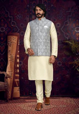 Picture of Pretty Silk Beige Kurtas