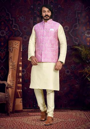 Picture of Lovely Silk Beige Kurtas