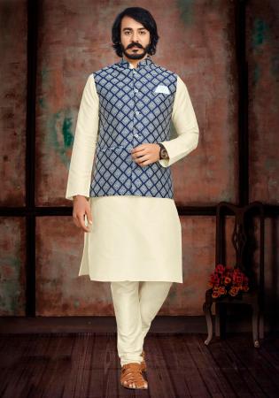 Picture of Fascinating Silk Tan Kurtas